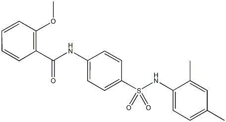N-{4-[(2,4-dimethylanilino)sulfonyl]phenyl}-2-methoxybenzamide,,结构式