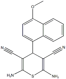  2,6-diamino-4-(4-methoxy-1-naphthyl)-4H-thiopyran-3,5-dicarbonitrile
