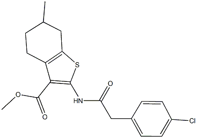 methyl 2-{[(4-chlorophenyl)acetyl]amino}-6-methyl-4,5,6,7-tetrahydro-1-benzothiophene-3-carboxylate