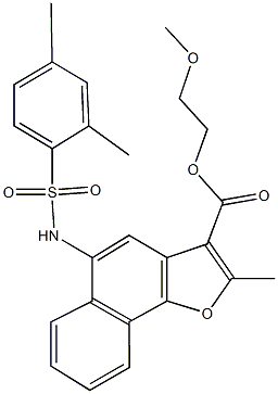2-methoxyethyl 5-{[(2,4-dimethylphenyl)sulfonyl]amino}-2-methylnaphtho[1,2-b]furan-3-carboxylate