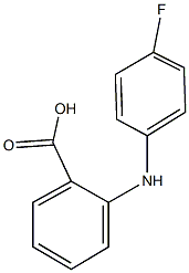 2-(4-フルオロアニリノ)安息香酸 化学構造式