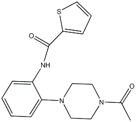 N-[2-(4-acetyl-1-piperazinyl)phenyl]-2-thiophenecarboxamide Struktur