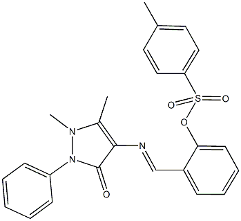  2-{[(1,5-dimethyl-3-oxo-2-phenyl-2,3-dihydro-1H-pyrazol-4-yl)imino]methyl}phenyl 4-methylbenzenesulfonate