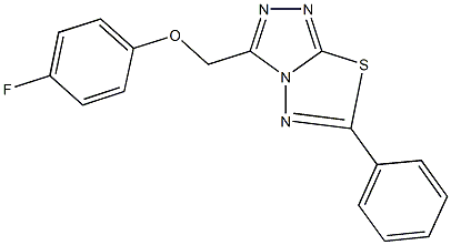 4-fluorophenyl (6-phenyl[1,2,4]triazolo[3,4-b][1,3,4]thiadiazol-3-yl)methyl ether Structure