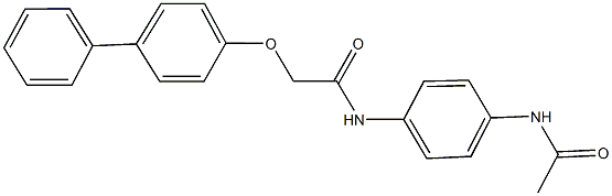 N-[4-(acetylamino)phenyl]-2-([1,1'-biphenyl]-4-yloxy)acetamide Structure