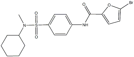  5-bromo-N-(4-{[cyclohexyl(methyl)amino]sulfonyl}phenyl)-2-furamide