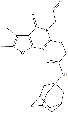 N-(1-adamantyl)-2-[(3-allyl-5,6-dimethyl-4-oxo-3,4-dihydrothieno[2,3-d]pyrimidin-2-yl)sulfanyl]acetamide