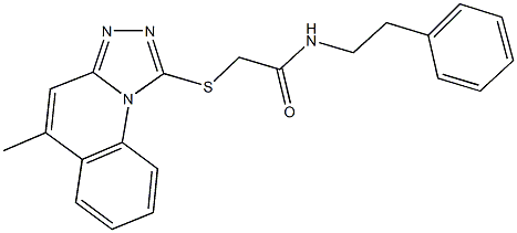 2-[(5-methyl[1,2,4]triazolo[4,3-a]quinolin-1-yl)sulfanyl]-N-(2-phenylethyl)acetamide
