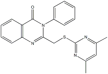  2-{[(4,6-dimethyl-2-pyrimidinyl)sulfanyl]methyl}-3-phenyl-4(3H)-quinazolinone