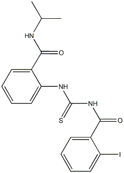 2-({[(2-iodobenzoyl)amino]carbothioyl}amino)-N-isopropylbenzamide 结构式