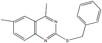 benzyl 4,6-dimethyl-2-quinazolinyl sulfide Structure
