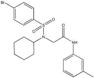  2-[[(4-bromophenyl)sulfonyl](cyclohexyl)amino]-N-(3-methylphenyl)acetamide