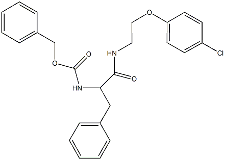  benzyl 1-benzyl-2-{[2-(4-chlorophenoxy)ethyl]amino}-2-oxoethylcarbamate