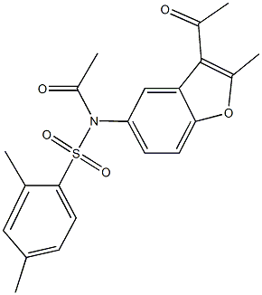 N-acetyl-N-(3-acetyl-2-methyl-1-benzofuran-5-yl)-2,4-dimethylbenzenesulfonamide