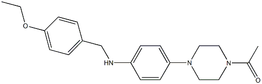 N-[4-(4-acetyl-1-piperazinyl)phenyl]-N-(4-ethoxybenzyl)amine Structure