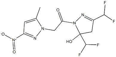  3,5-bis(difluoromethyl)-1-({3-nitro-5-methyl-1H-pyrazol-1-yl}acetyl)-4,5-dihydro-1H-pyrazol-5-ol