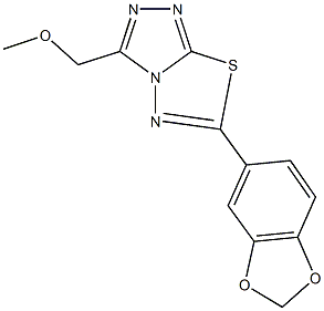 [6-(1,3-benzodioxol-5-yl)[1,2,4]triazolo[3,4-b][1,3,4]thiadiazol-3-yl]methyl methyl ether Structure