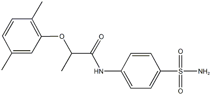 N-[4-(aminosulfonyl)phenyl]-2-(2,5-dimethylphenoxy)propanamide Struktur