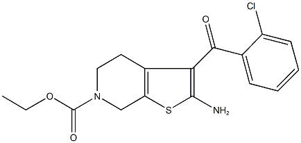  ethyl 2-amino-3-(2-chlorobenzoyl)-4,7-dihydrothieno[2,3-c]pyridine-6(5H)-carboxylate