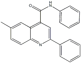 6-methyl-N,2-diphenyl-4-quinolinecarboxamide Struktur
