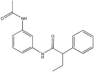 N-[3-(acetylamino)phenyl]-2-phenylbutanamide Struktur
