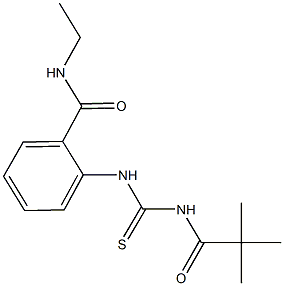 2-({[(2,2-dimethylpropanoyl)amino]carbothioyl}amino)-N-ethylbenzamide,,结构式