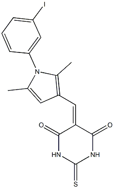 5-{[1-(3-iodophenyl)-2,5-dimethyl-1H-pyrrol-3-yl]methylene}-2-thioxodihydro-4,6(1H,5H)-pyrimidinedione
