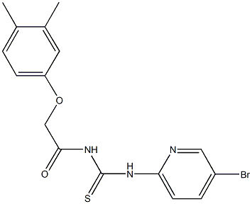 N-(5-bromo-2-pyridinyl)-N'-[(3,4-dimethylphenoxy)acetyl]thiourea Structure