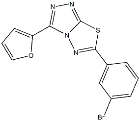  6-(3-bromophenyl)-3-(2-furyl)[1,2,4]triazolo[3,4-b][1,3,4]thiadiazole