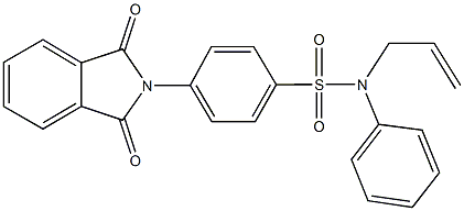 N-allyl-4-(1,3-dioxo-1,3-dihydro-2H-isoindol-2-yl)-N-phenylbenzenesulfonamide 结构式