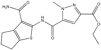ethyl 5-({[3-(aminocarbonyl)-5,6-dihydro-4H-cyclopenta[b]thien-2-yl]amino}carbonyl)-1-methyl-1H-pyrazole-3-carboxylate