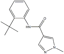 N-(2-tert-butylphenyl)-1-methyl-1H-pyrazole-4-carboxamide,,结构式