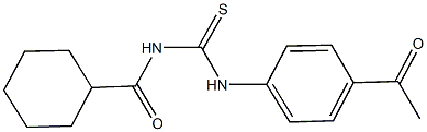 N-(4-acetylphenyl)-N'-(cyclohexylcarbonyl)thiourea Struktur