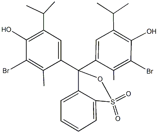 2-bromo-4-[3-(3-bromo-4-hydroxy-5-isopropyl-2-methylphenyl)-1,1-dioxido-3H-2,1-benzoxathiol-3-yl]-6-isopropyl-3-methylphenol Structure