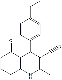  4-(4-ethylphenyl)-2-methyl-5-oxo-1,4,5,6,7,8-hexahydroquinoline-3-carbonitrile