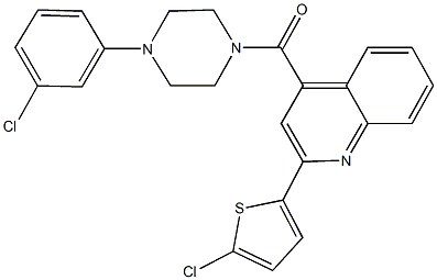  4-{[4-(3-chlorophenyl)-1-piperazinyl]carbonyl}-2-(5-chloro-2-thienyl)quinoline