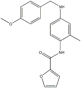 N-{4-[(4-methoxybenzyl)amino]-2-methylphenyl}-2-furamide Structure