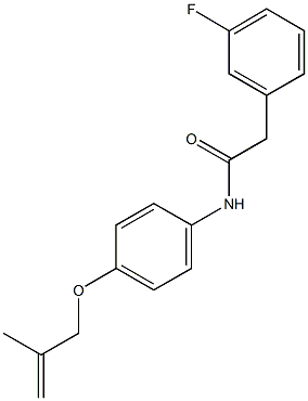 2-(3-fluorophenyl)-N-{4-[(2-methyl-2-propenyl)oxy]phenyl}acetamide Structure