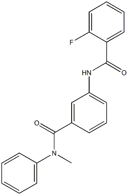 2-fluoro-N-{3-[(methylanilino)carbonyl]phenyl}benzamide Structure