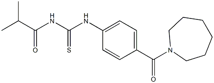  N-[4-(1-azepanylcarbonyl)phenyl]-N'-isobutyrylthiourea