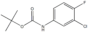 tert-butyl 3-chloro-4-fluorophenylcarbamate 结构式