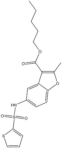 pentyl 2-methyl-5-[(2-thienylsulfonyl)amino]-1-benzofuran-3-carboxylate