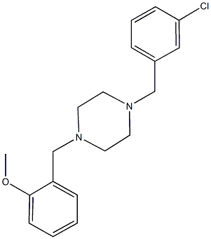 2-{[4-(3-chlorobenzyl)-1-piperazinyl]methyl}phenyl methyl ether Struktur