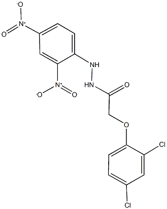 N'-{2,4-dinitrophenyl}-2-(2,4-dichlorophenoxy)acetohydrazide,,结构式