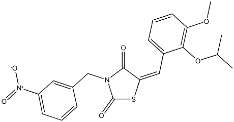 3-{3-nitrobenzyl}-5-(2-isopropoxy-3-methoxybenzylidene)-1,3-thiazolidine-2,4-dione