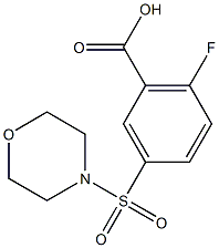 2-fluoro-5-(4-morpholinylsulfonyl)benzoic acid 化学構造式