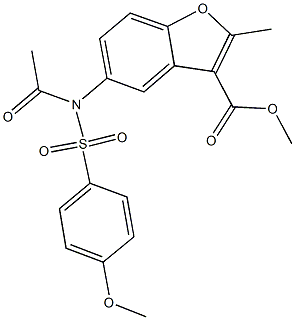 methyl 5-{acetyl[(4-methoxyphenyl)sulfonyl]amino}-2-methyl-1-benzofuran-3-carboxylate