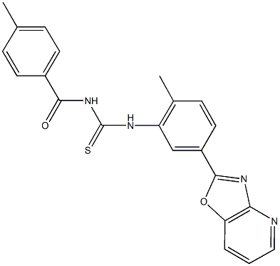  N-(4-methylbenzoyl)-N'-(2-methyl-5-[1,3]oxazolo[4,5-b]pyridin-2-ylphenyl)thiourea