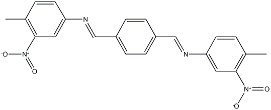 4-methyl-N-(4-{[(4-methyl-3-nitrophenyl)imino]methyl}benzylidene)-3-nitroaniline Structure