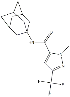 N-(1-adamantyl)-1-methyl-3-(trifluoromethyl)-1H-pyrazole-5-carboxamide Struktur